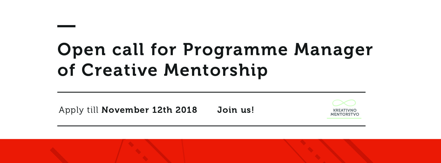 OPEN CALL FOR MANAGER OF MENTORSHIP - Kreativno
